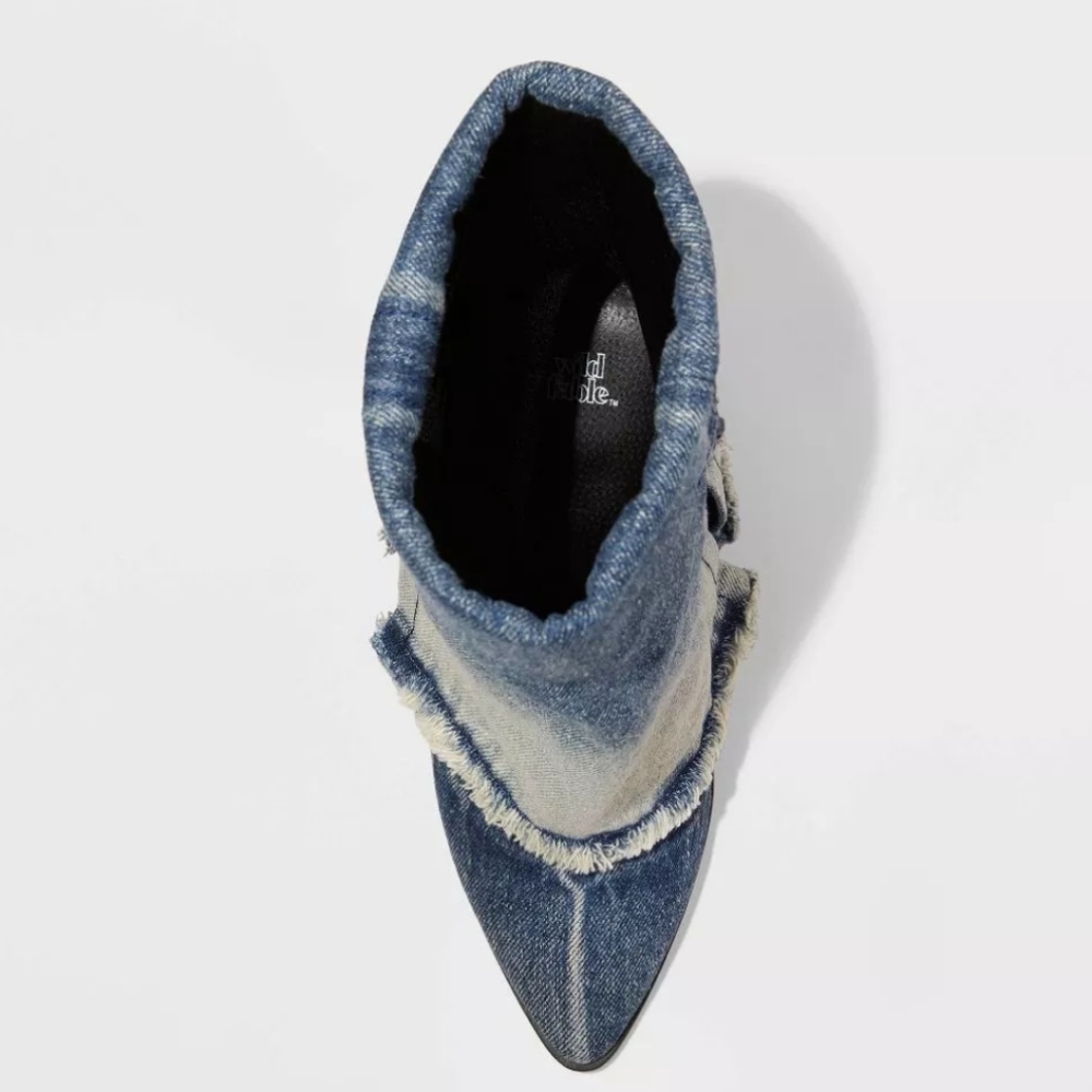 Wild Fable Calista Denim Foldover Booties - Picture 3 of 5